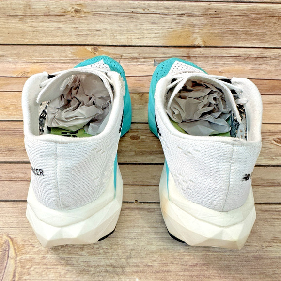 New Balance Womens FuelCell SuperComp Pacer V2 White Turquoise Running Shoes 9 - Picture 7 of 16